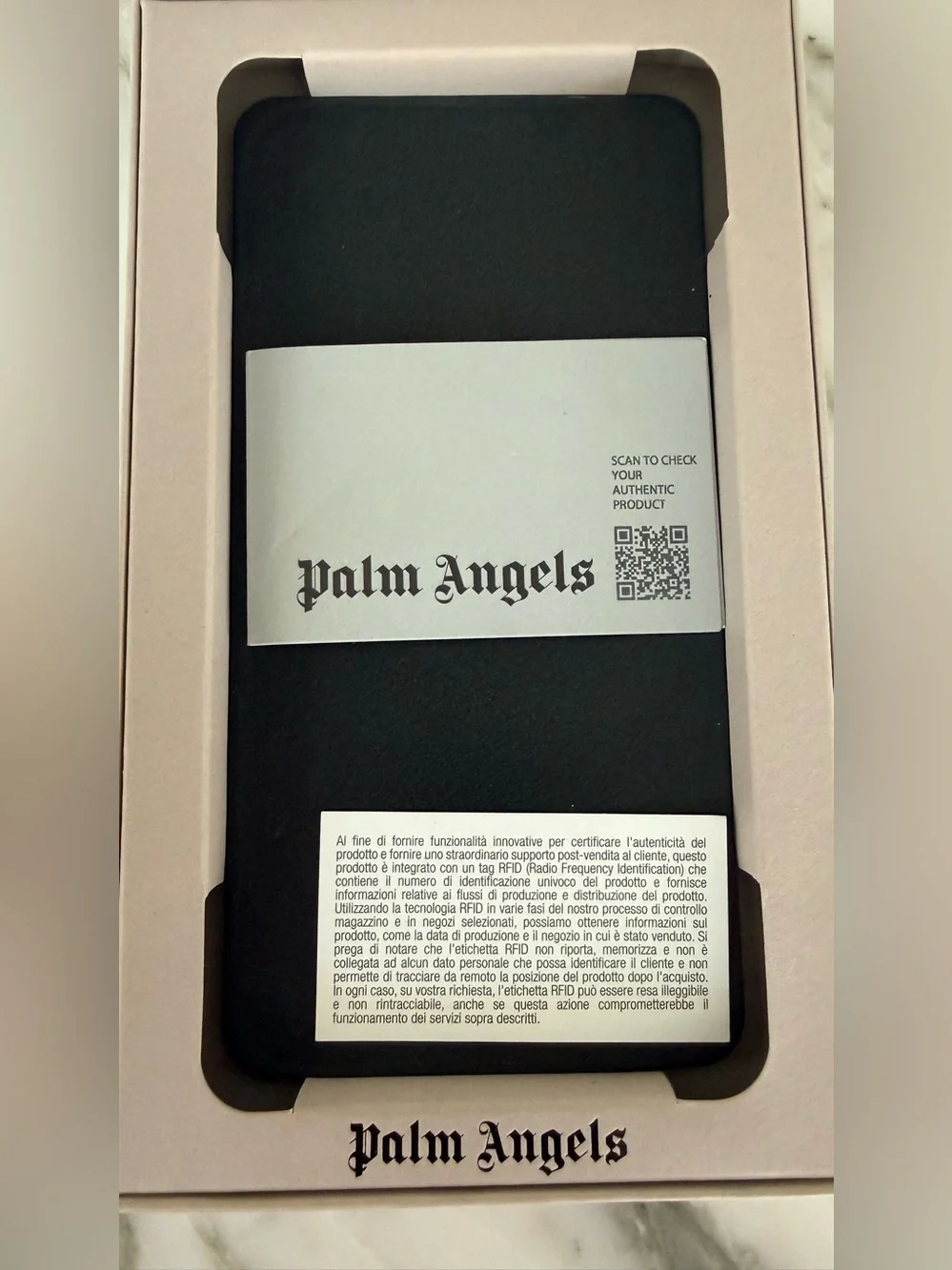 Palm Angels Broken Palm Black 13 Pro Phone Case with Green Palm Graphic NIb